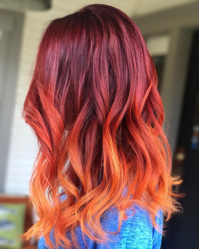 Hair Color Trends: Red Ombre Hairstyles