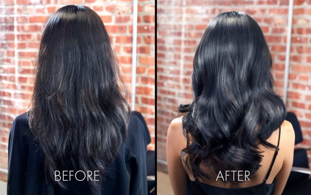 hair gloss before and after hair