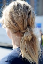 Back view of Double Hair Knot - Hair Knot Ponytail Back view of Double Hair Knot Hairstyle