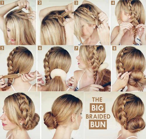 Hair Tutorials - How to do Big Braid Bun Updo
