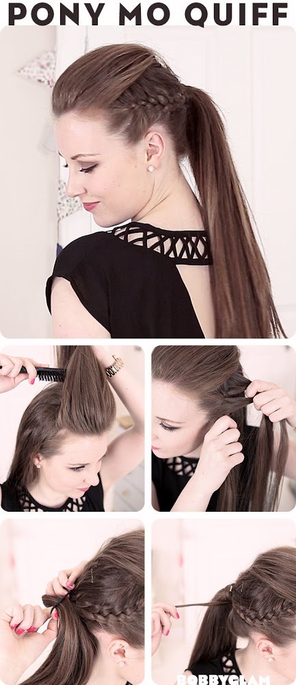 Hair Tutorials - Mowhawk Quiff Ponytail for Summer