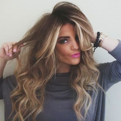 Hair with balayage highlights