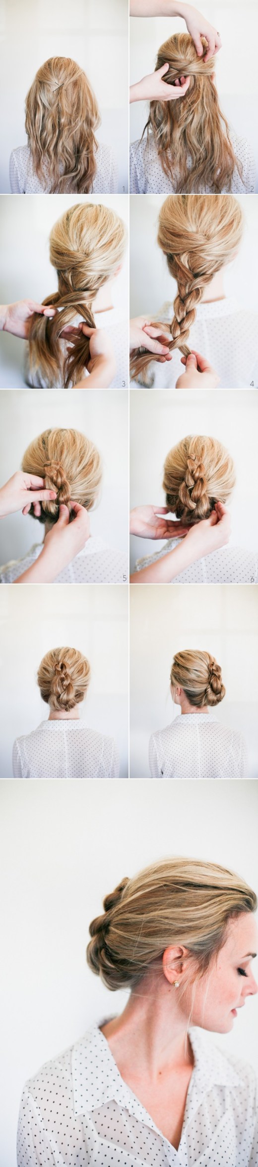 Wedding Hairstyle Tutorial: Romantic Braided French Twist