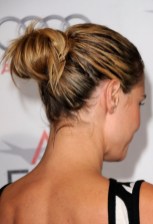 Back View of Bobby Pinned High Bun Updo from Heidi Klum Back View of Bobby Pinned High Bun Updo from Heidi Klum