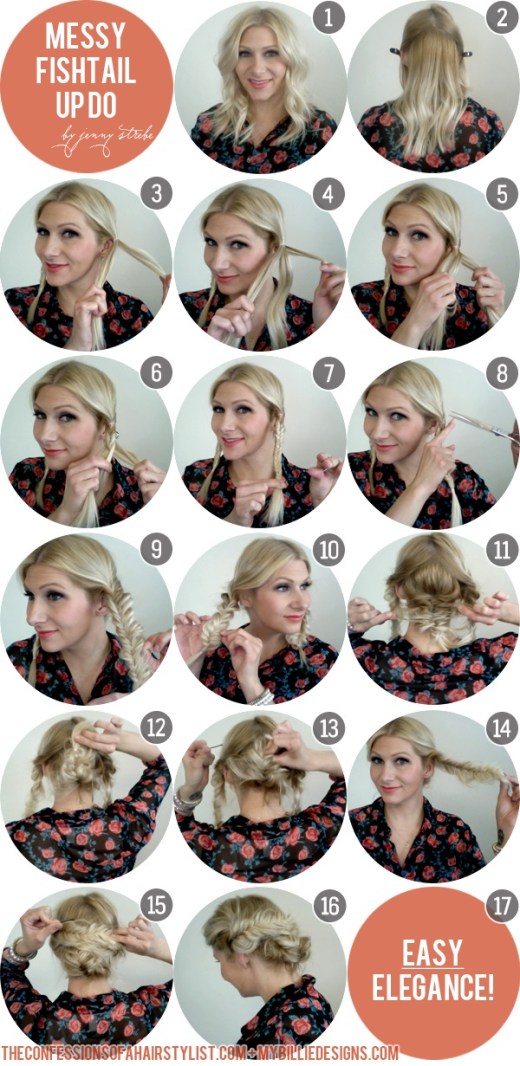 How to do Messy Fishtail Updo
