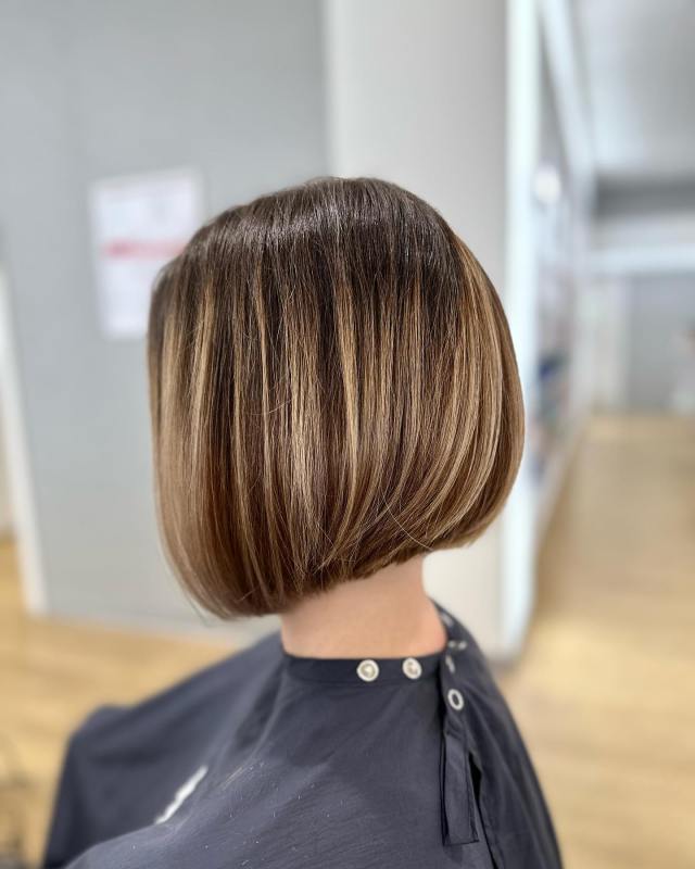 Inverted Angled Bob Cut