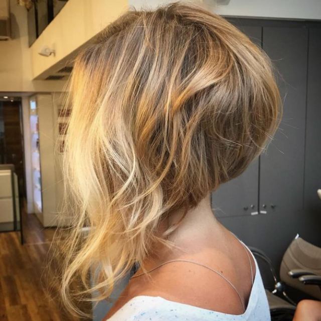 inverted bob cut with soft waves