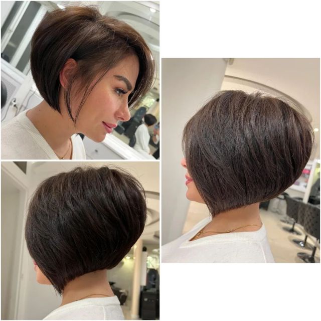 Inverted Bob with a Fringe