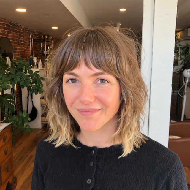 Italian Bob Hair Style with bangs(12)