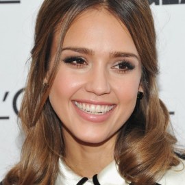 Jessica Alba Half Up Half Down Hairstyle