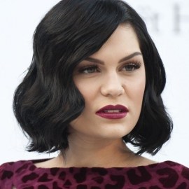 Jessie J Black Curly Bob Hairstyle