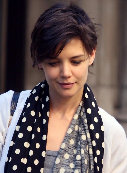 Katie Holmes Short Pixie Haircut