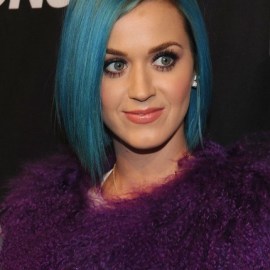 Katy Perry Short Blue Bob Hairstyle
