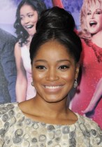 Keke Palmer Classic Black High Bun Updo Hairstyle Keke Palmer Classic Black High Bun Updo Hairstyle for Black Women