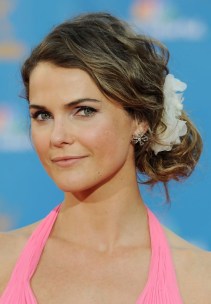 Cute Wavy Loose Side Bun Updo - Keri Russell Bun Cute Wavy Loose Side Bun Updo - Keri Russell Bun