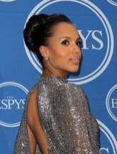 Kerry Washington Classic High Bun Updo for Prom Prom High Bun Updo for Black Women
