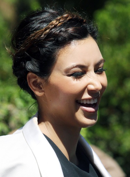 Kim Kardashian Braided Updo