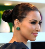 Kim Kardashian Classic Black Bun Hairstyles Kim Kardashian Classic Black Bun Hairstyles