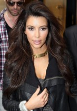 Kim Kardashian Long Hairstyle with Loose Weaves Kim Kardashian Long Hairstyle with Loose Weaves