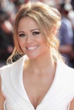 Beautiful Loose Bun with Long Bangs from Kimberley Walsh  Beautiful Loose Bun with Long Bangs from Kimberley Walsh