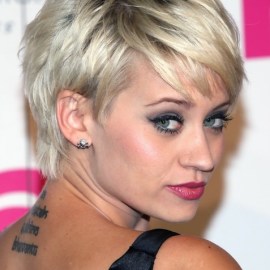 Kimberly Wyatt Short Silver Pixie Hairstyles 2013