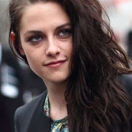 Kristen Stewart Long Side Swept Wavy Hairstyle