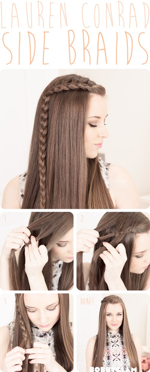 Lauren Conrad Hair Tutorials Side Braids