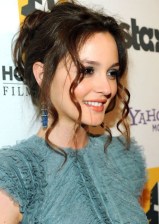 Sexy Loose Bun Updo With Long Curls from Leighton Meester  Sexy Loose Bun Updo With Long Curls from Leighton Meester
