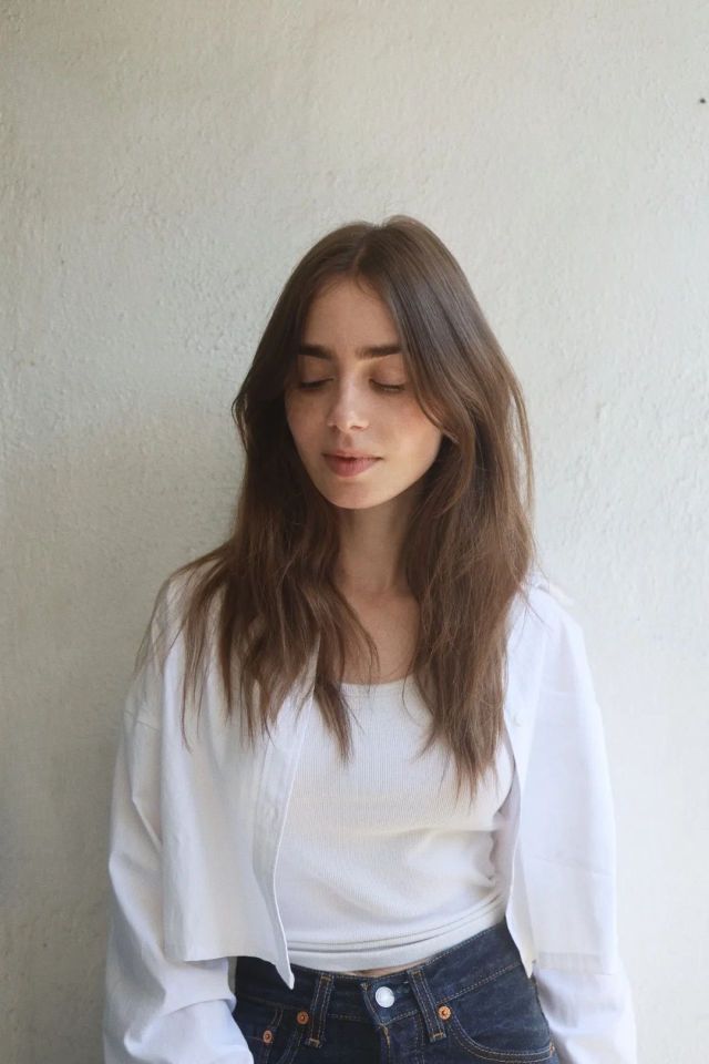 Lily Collins long hair
