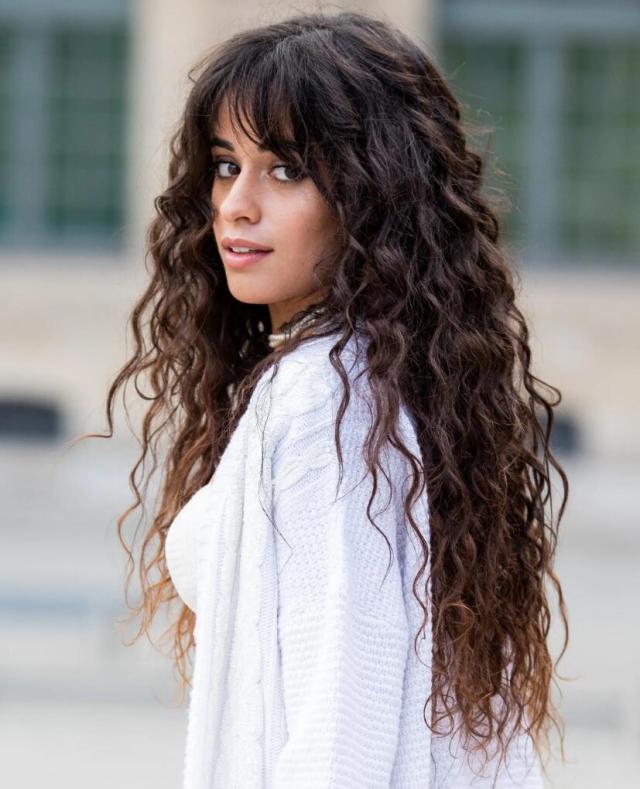 long hair with small curls