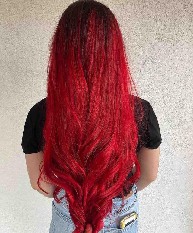 long red hair
