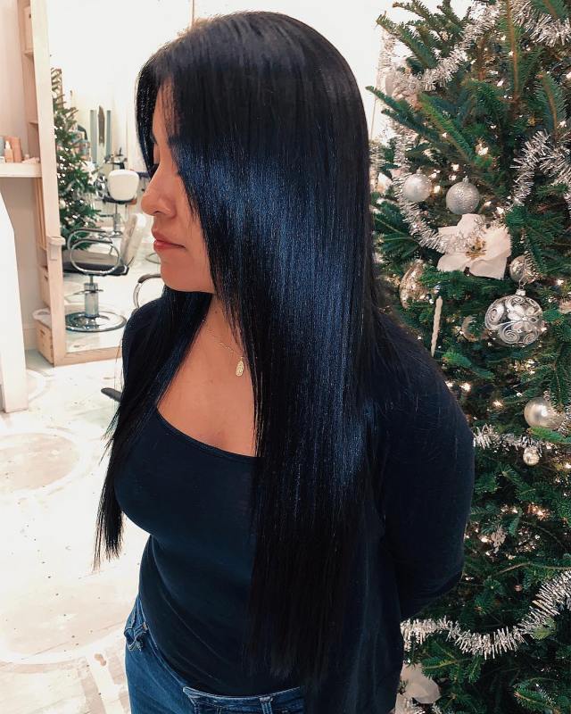Long Straight Raven Black Hair