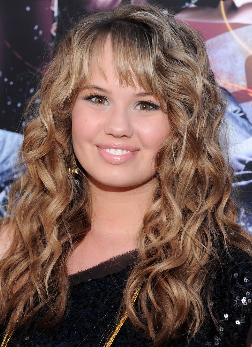Long Tousled Curly Hairstyle with Bangs