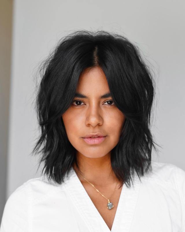 Medium Bob with Curtain Bangs