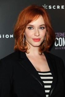 Christina Hendricks Medium Fiery Red Wavy Hairstyle for Women Medium Fiery Red Wavy Hairstyle for Women