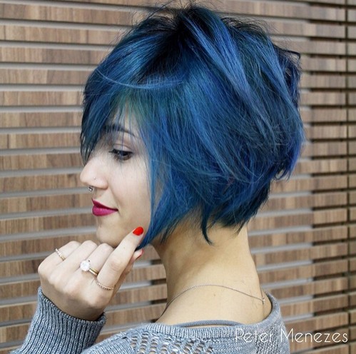 Messy, Stacked Bob Hairstyles - New Short Haircuts
