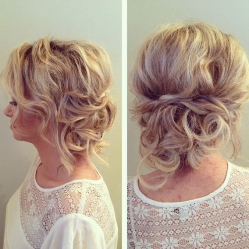Messy, Updo Hairstyle - Casual, Everyday Hairstyle for women Medium Hair
