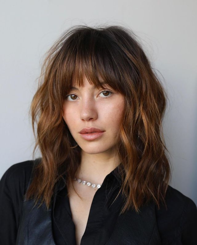 mid length hair after the cut