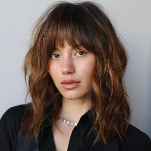 mid length hair after the cut