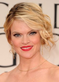 Missi Pyle Messy Updo Hairstyle with Side Bangs Missi Pyle Messy Updo Hairstyle with Side Bangs 2013