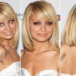 Nicole Richie Long Bob Hairstyle with Bangs