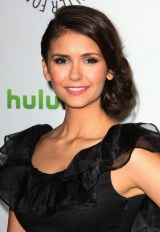 Latest Beautiful Bobby Pinned Low Side Bun Updo from Nina Dobrev Nina Dobrev hairstyles: Bobby Pinned Low Side Bun Updo