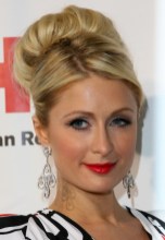 Paris Hilton Sophisticated High Bun Wedding Updo Hairstyle Paris Hilton Sophisticated High Bun Wedding Updo Hairstyle