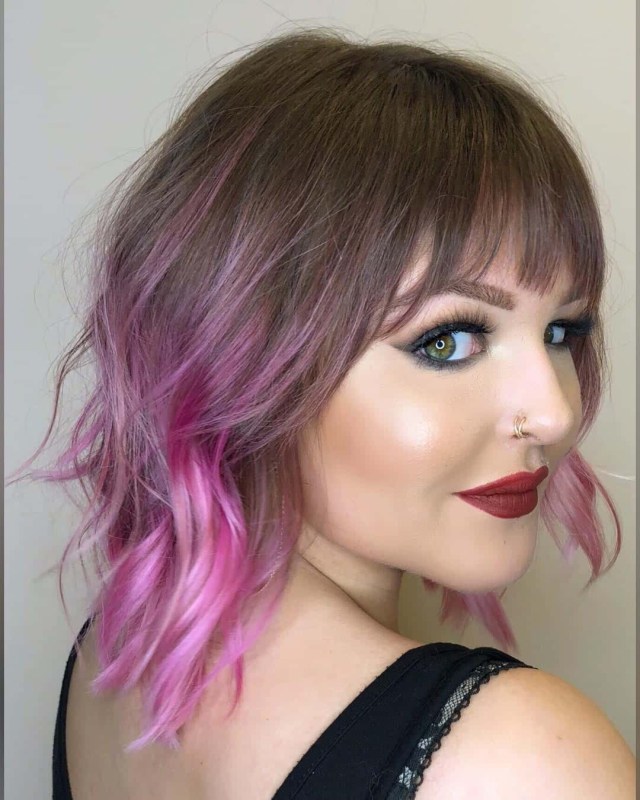 pink medium bob