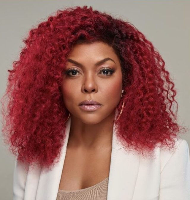 red curly hairstyle for black women