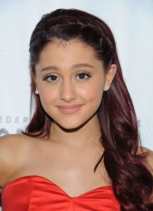 Long Red Hairstyle with Braided Bangs Ariana Grande Long Red Hairstyle with Braided Bangs