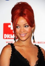 Rihanna Red French Twist Updo Hairstyle Rihanna Red French Twist Updo Hairstyle