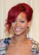 Rihanna Red Hairstyle - Rihanna Red Updo Hairstyle Rihanna Red Hairstyle - Rihanna Red Updo Hairstyle