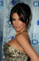 Sexy Black French Twist with Long Bangs from Kim Kardashian Sexy Black French Twist with Long Bangs from Kim Kardashian