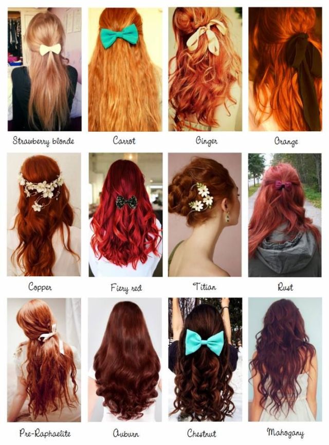 shades of red hair